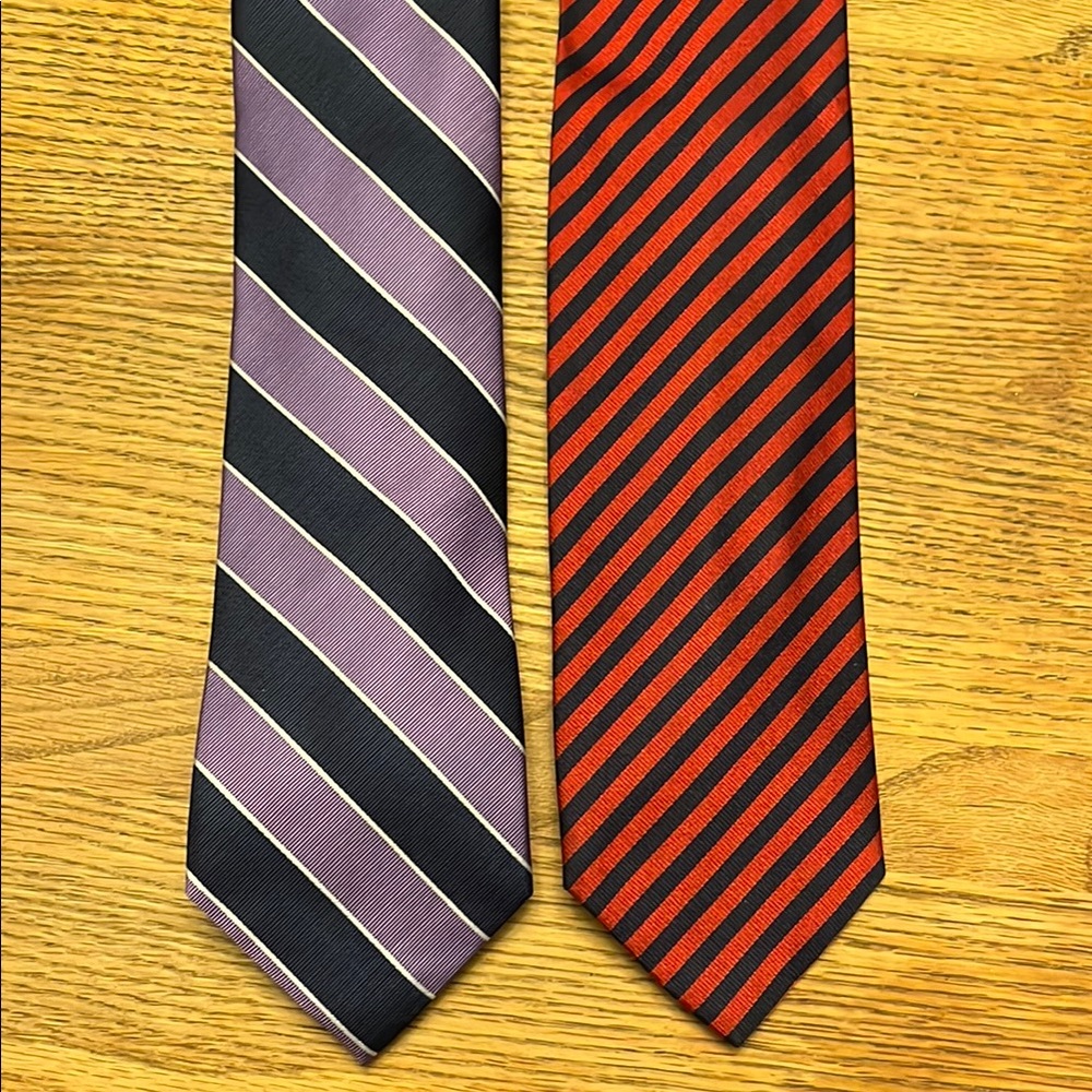 2 100% Silk Ties